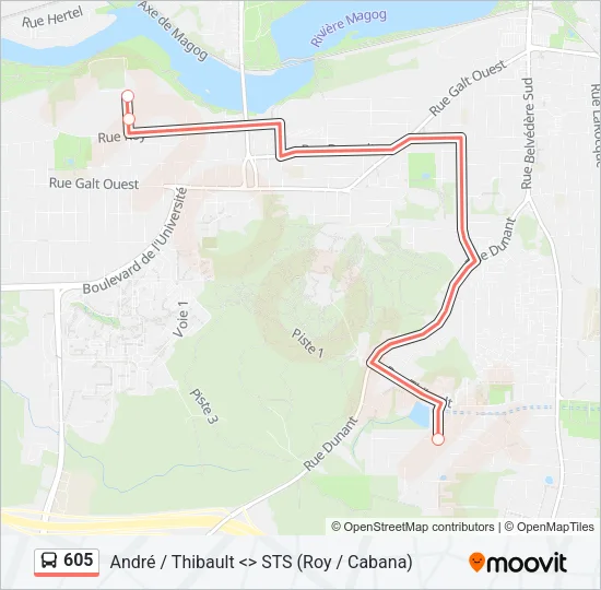 605 Bus Line Map