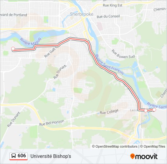 606 Bus Line Map