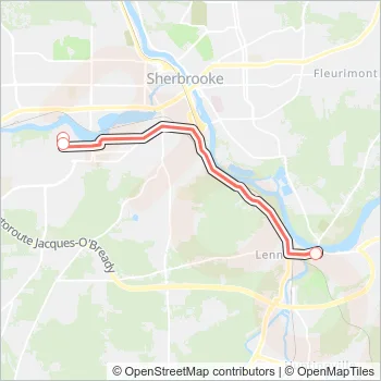 606 Bus Line Map