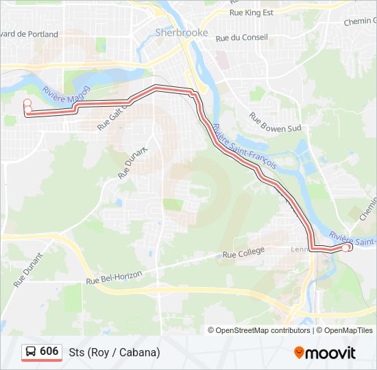 606 Bus Line Map