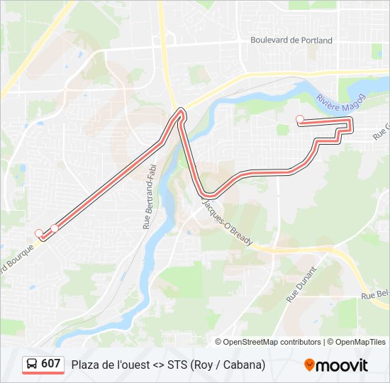 607 Bus Line Map
