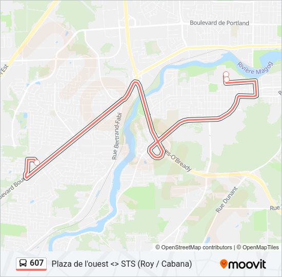 607 Bus Line Map