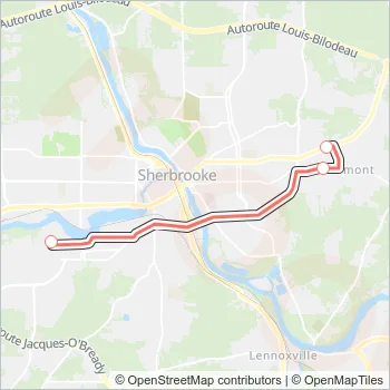 608 Bus Line Map