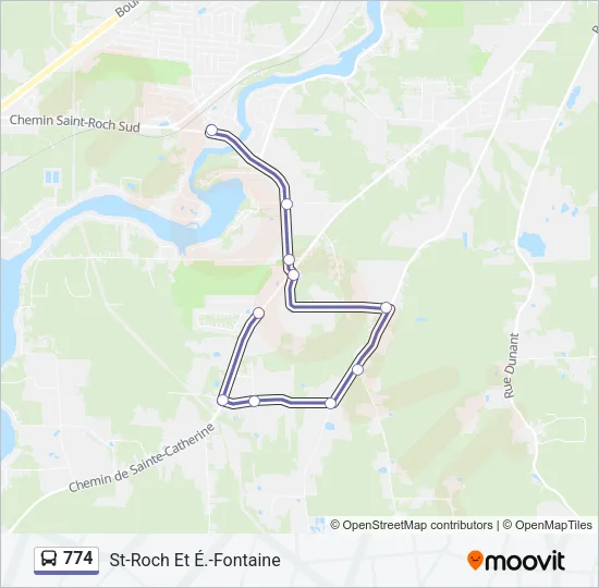 774 Bus Line Map