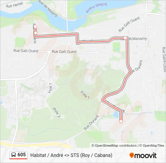 605 Route: Schedules, Stops & Maps - Sts (Roy / Cabana) (Updated)