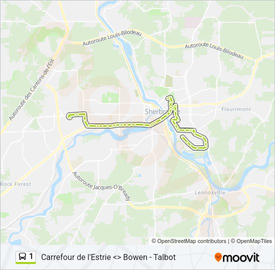 1 Bus Line Map