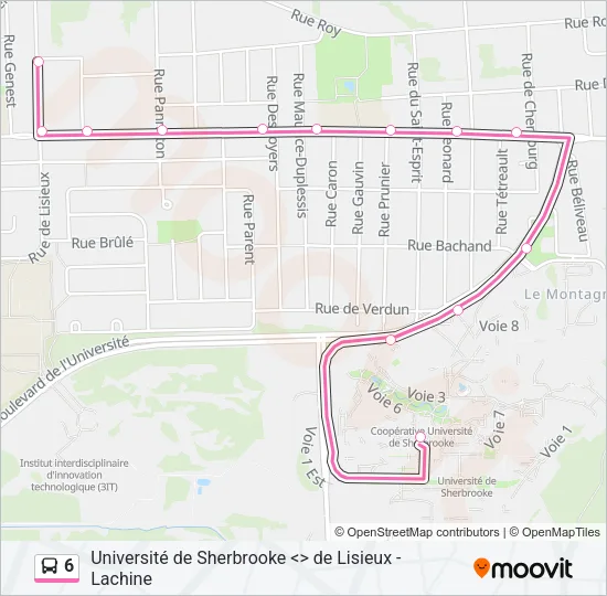 6 Bus Line Map