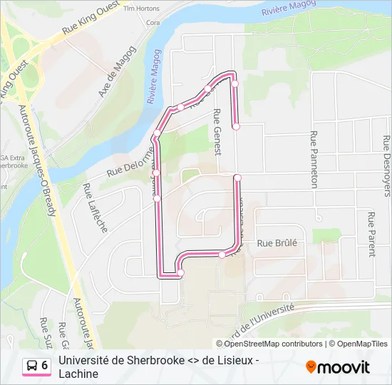 6 Bus Line Map