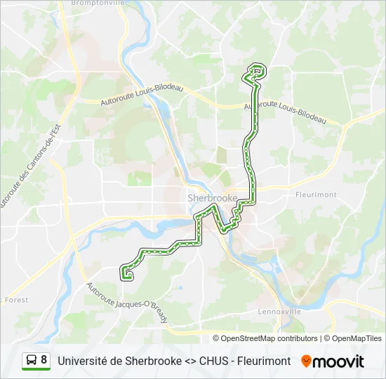 8 Bus Line Map