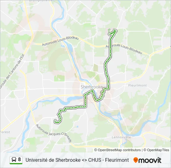 8 Bus Line Map