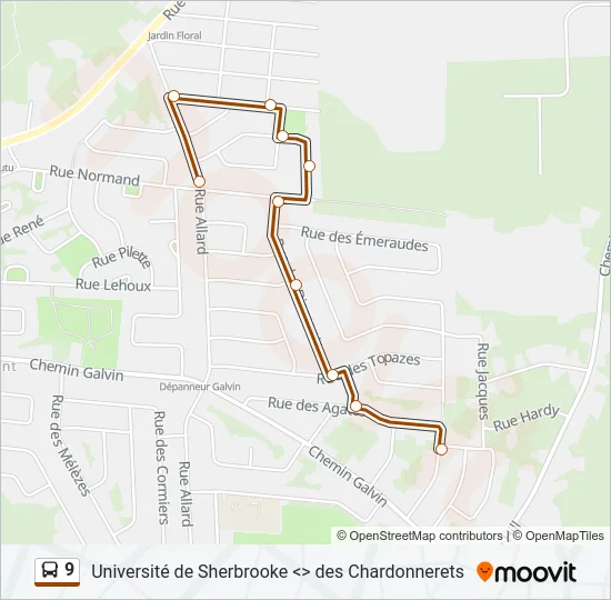 9 Bus Line Map