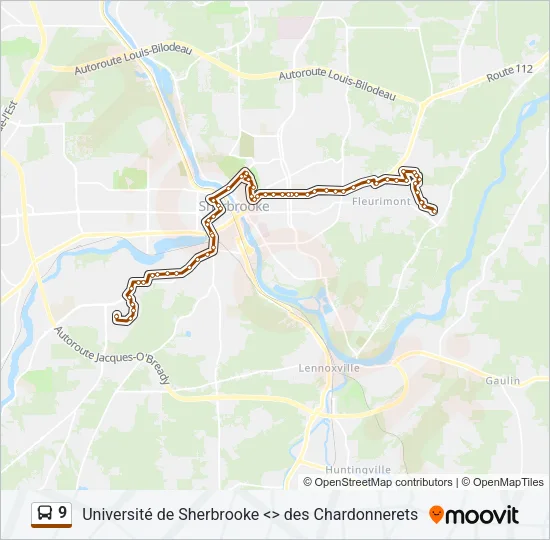 9 Bus Line Map