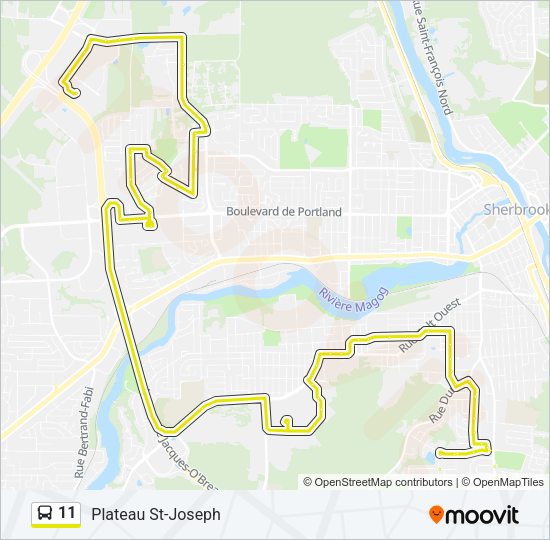 11 Bus Line Map