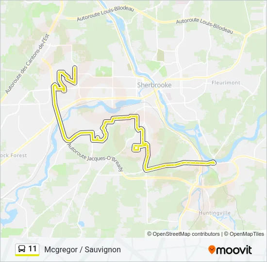 11 Bus Line Map