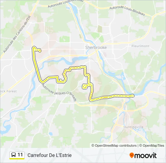 11 Bus Line Map