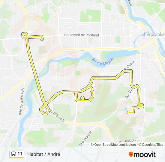 11 Bus Line Map