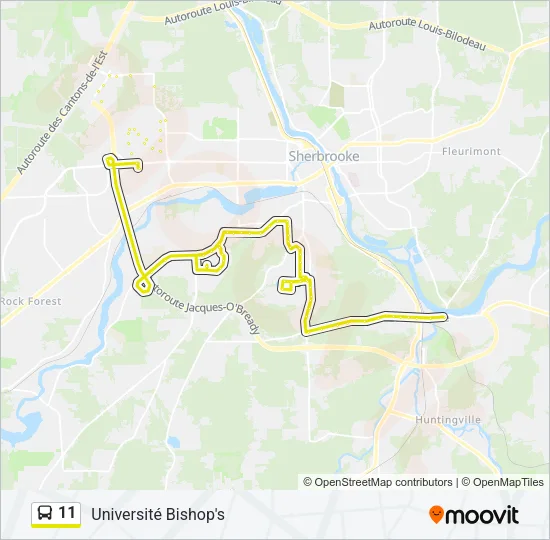 11 Bus Line Map