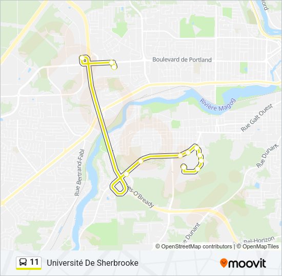 11 Bus Line Map