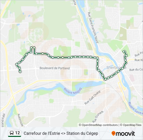 12 Bus Line Map
