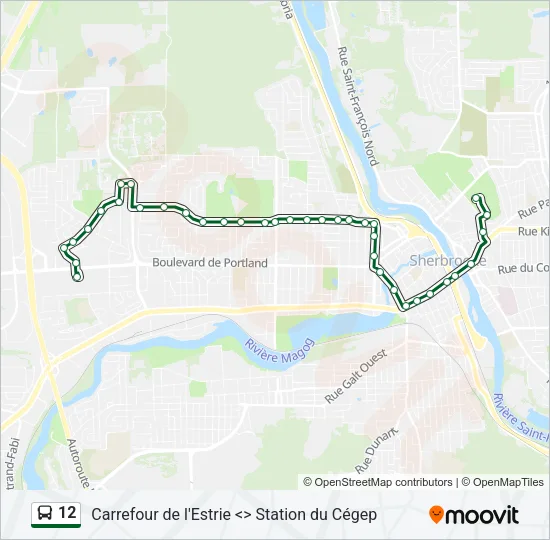 12 Bus Line Map
