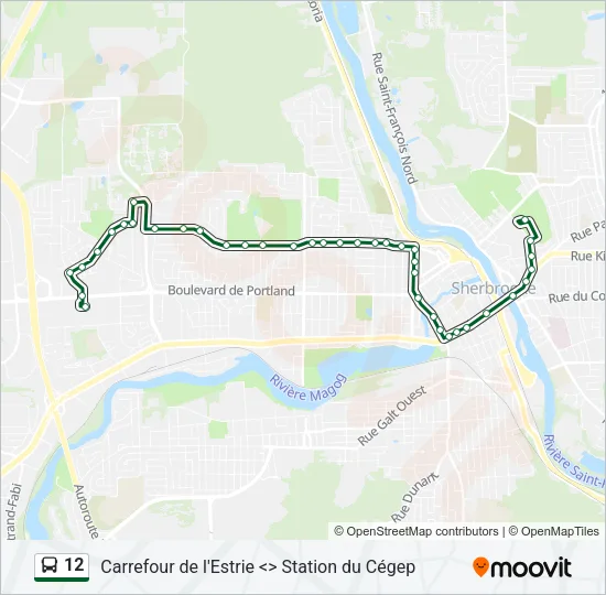 12 Bus Line Map