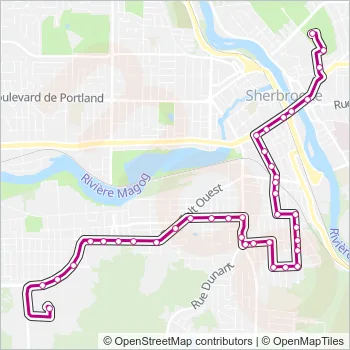 14 Bus Line Map