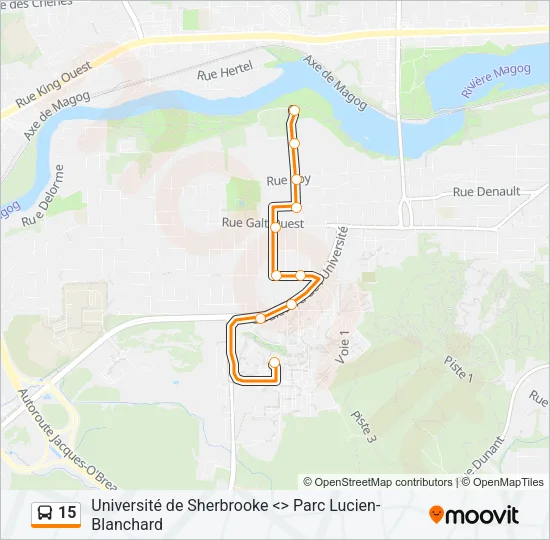 15 Bus Line Map