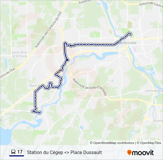 17 Bus Line Map