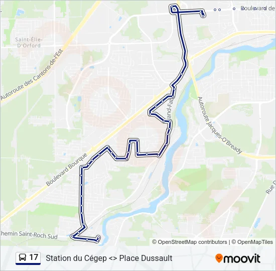 17 Bus Line Map