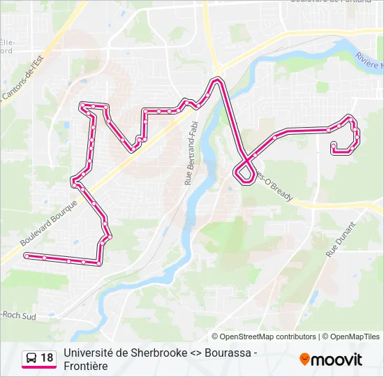 18 Bus Line Map