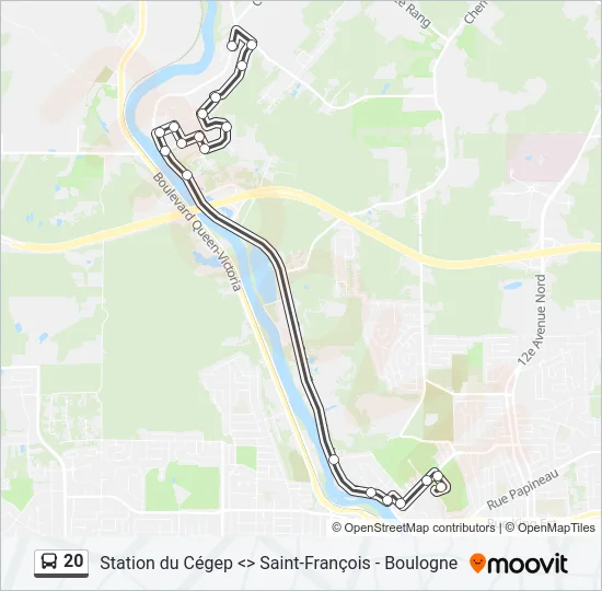 20 Bus Line Map