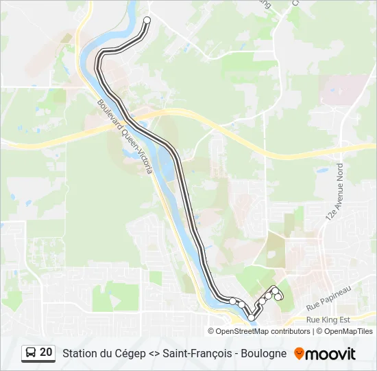 20 Bus Line Map