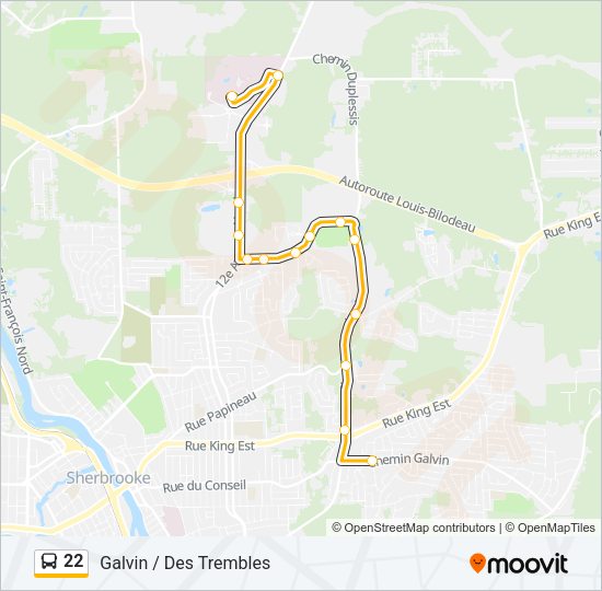22 Bus Line Map