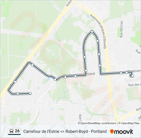 26 Bus Line Map