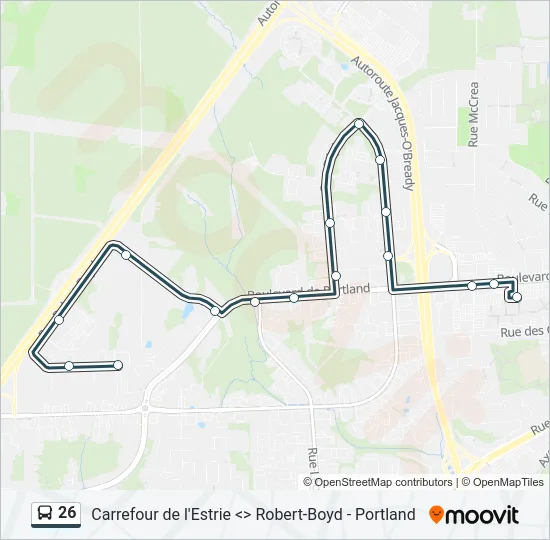 26 Bus Line Map