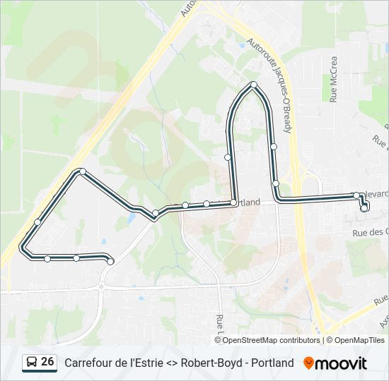 26 Bus Line Map