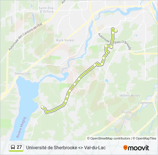 27 Bus Line Map