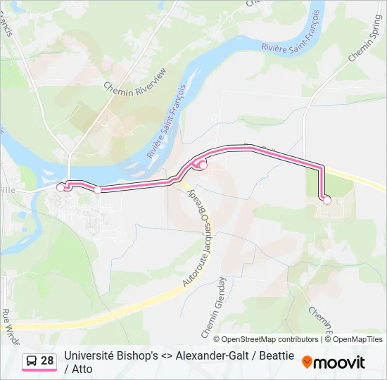 28 Bus Line Map