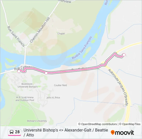28 Bus Line Map