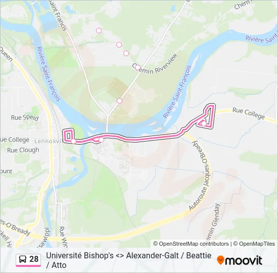 28 Bus Line Map