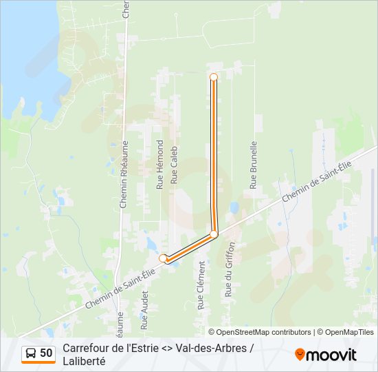 50 Bus Line Map