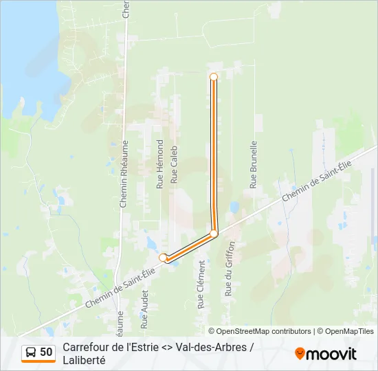50 Bus Line Map