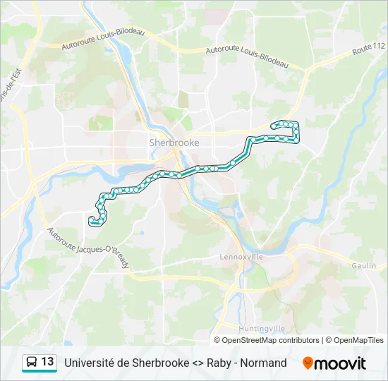 13 Bus Line Map