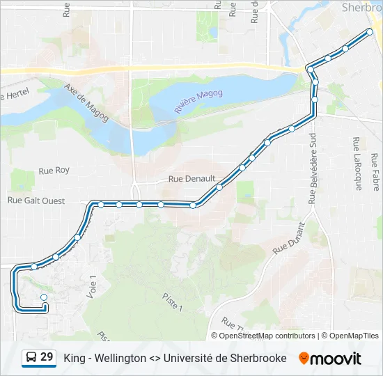 29 Bus Line Map