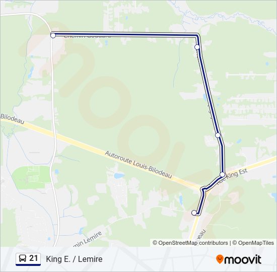 21 Bus Line Map