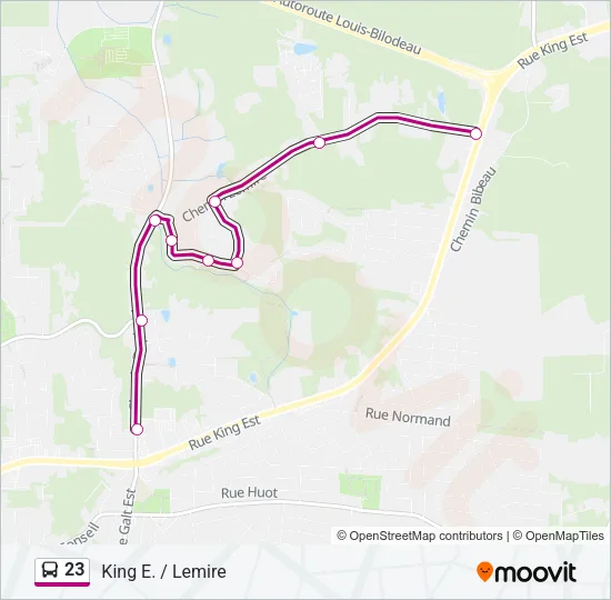 23 Bus Line Map