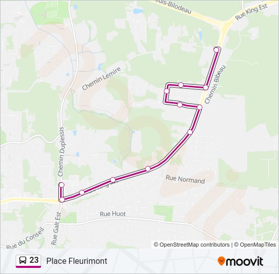 23 Bus Line Map