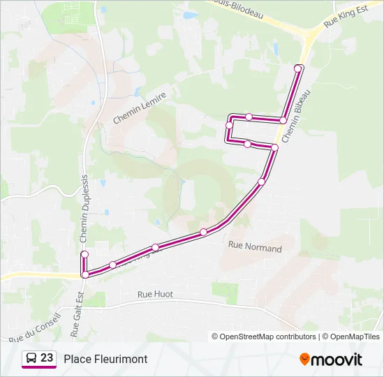 23 Bus Line Map
