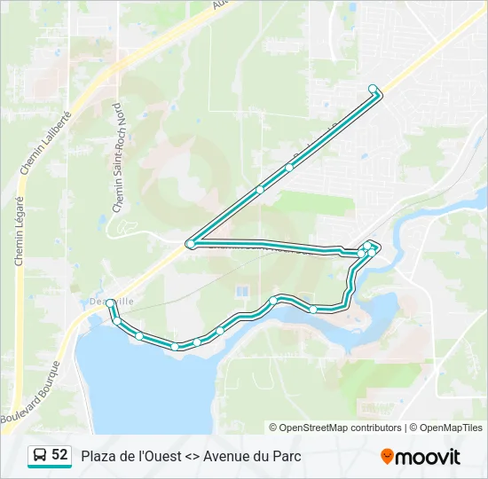 52 Bus Line Map