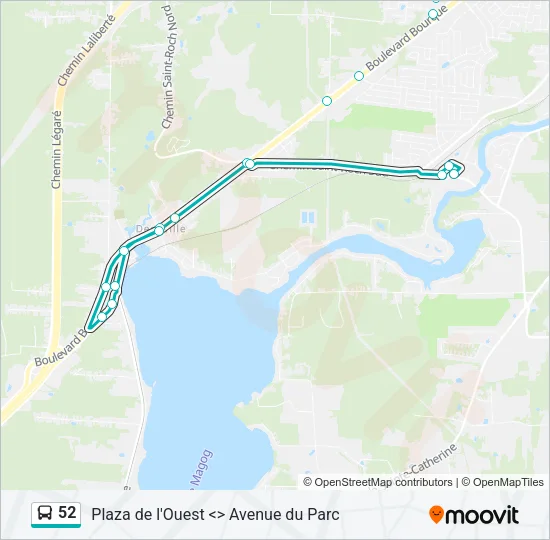 52 Bus Line Map